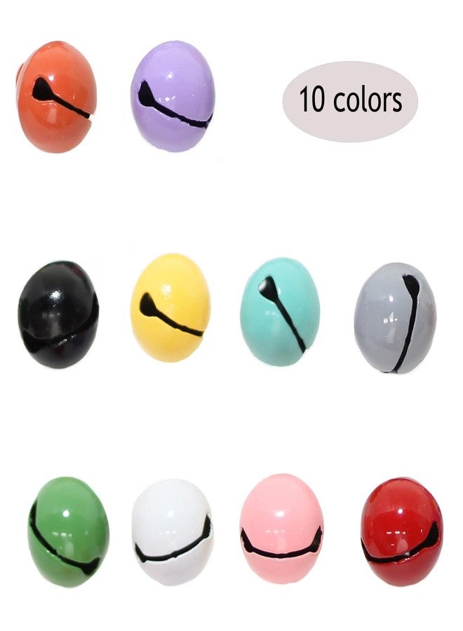 BetterJonny 100Pcs Jingle Bells, BetterJonny 14mm 10 Sweet Colors Small Bell Metal Craft Bells, Pet Decoration Bells DIY Bells for Wreath, Christmas, Holiday Home Party & Festival Decorations and Jewelry Making - Image 2