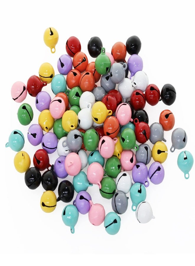 BetterJonny 100Pcs Jingle Bells, BetterJonny 14mm 10 Sweet Colors Small Bell Metal Craft Bells, Pet Decoration Bells DIY Bells for Wreath, Christmas, Holiday Home Party & Festival Decorations and Jewelry Making - Image 1