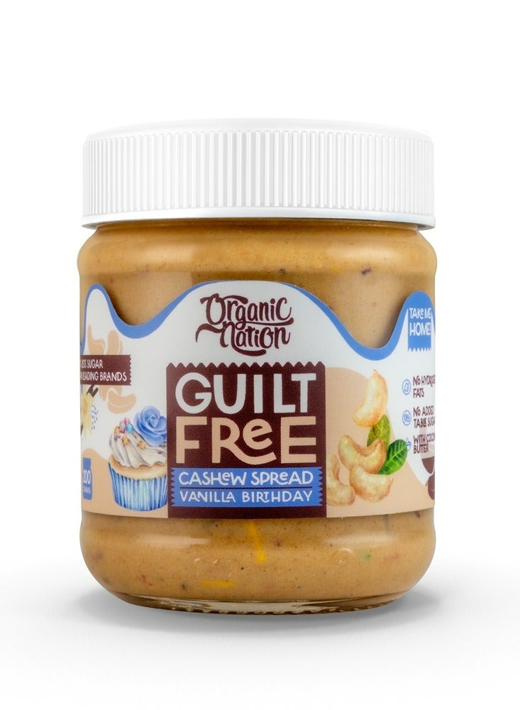 اورجانيك نيشن كاجو قابل للفرد -200 جرام-كيك عيد ميلاد بالفانيليا