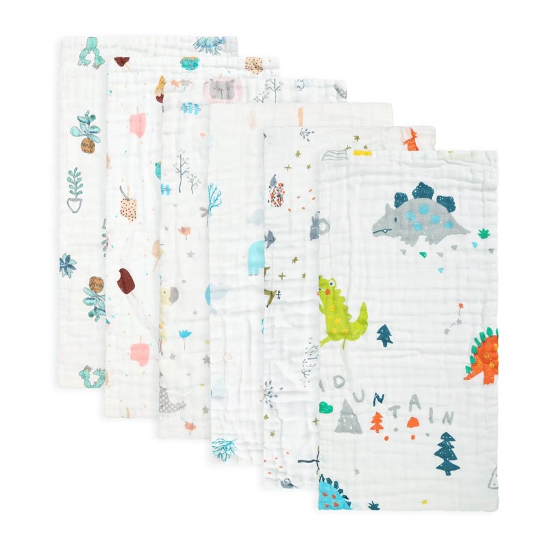 FOOK FISH Muslin Burp Cloths for Babies Ultra Soft Cotton and Absorbent Spit Up Cloths Newborn Essentials for Baby Registry Search 20 X 106pack