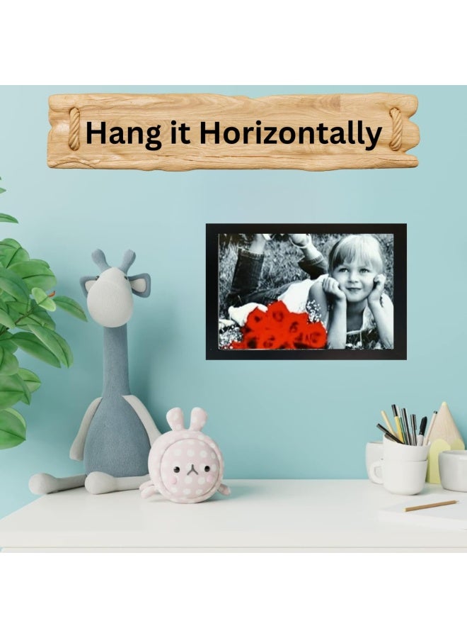 Tasse Verre 8x12 Picture Frames (2-Pack) - HIGH Definition Glass Front Cover - Displays 8" by 12" Picture Frame- Vertical or Horizontal and Comes Ready to Hang. 8x12 Frame Poster - Image 4