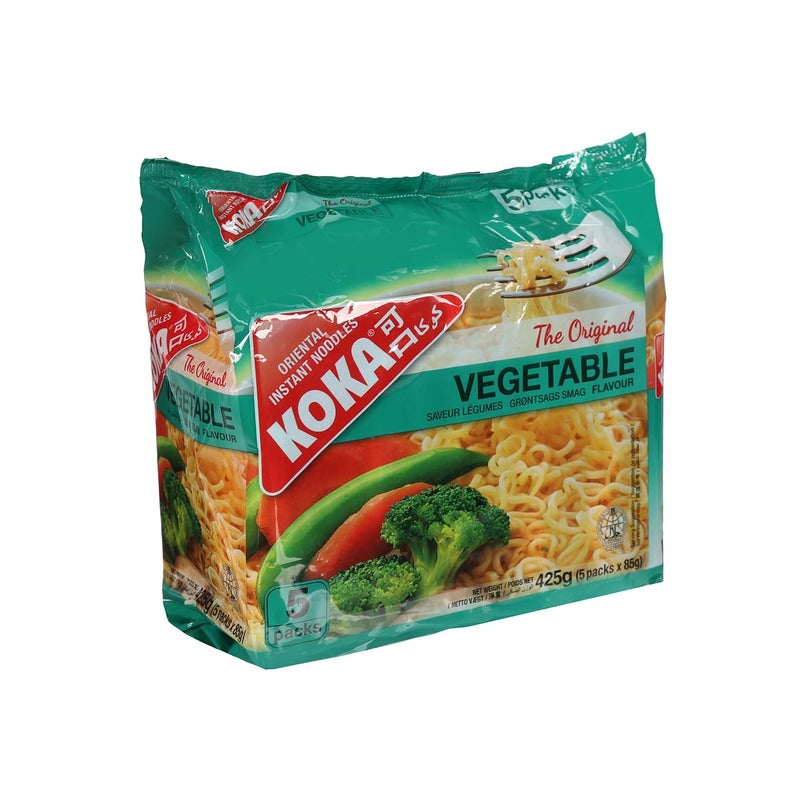 KOKA Orienta Instant Noodles The Original Vegetable Flavour(Pack Of 5) With Flavouring Oil "(Halal Certified)" - Vegetarian - 85 Gm - Image 3