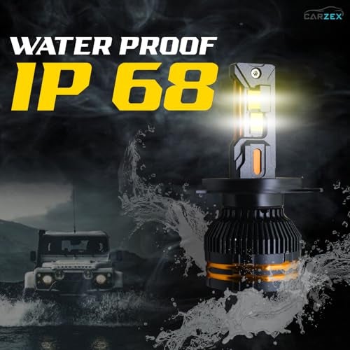 Carzex® H4 LED Headlight Bulbs 300W (150 Watts x 2) – 20,000 Lumens Super Bright Conversion Kit for Cars, 6500K Cool White, High Power LED V96PRO SERIES | Set of 2 | 1 Year Warranty - Image 3