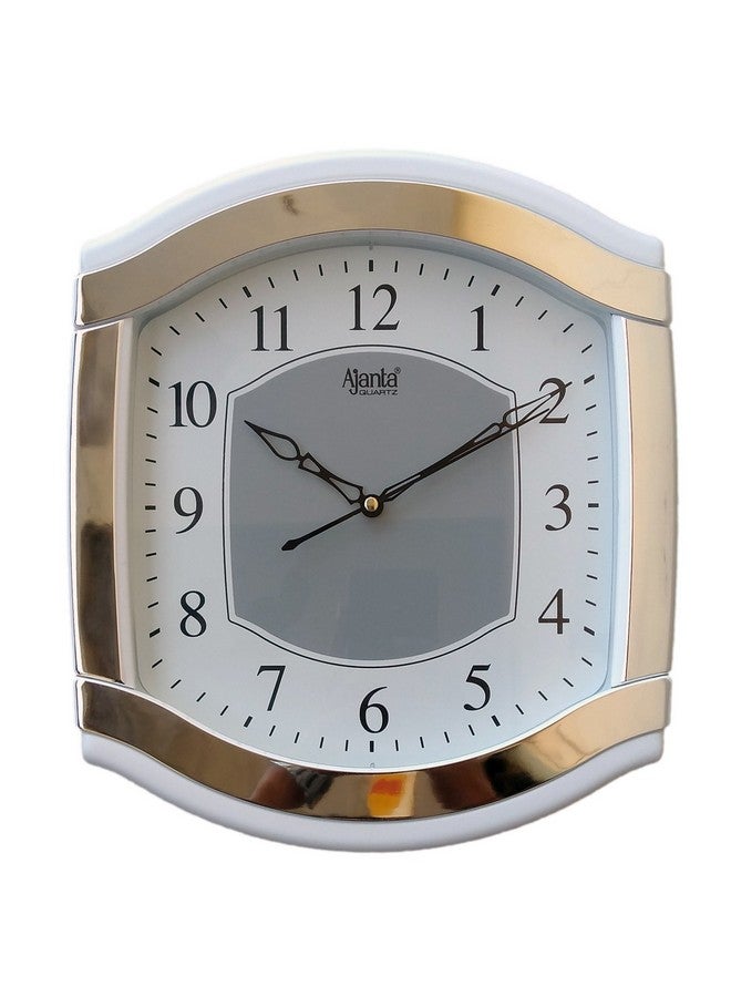 Ajanta Plastic Square Wall Analog Clock (White, 30.8 Cm X 26.4 Cm X 40 Cm) - Image 1