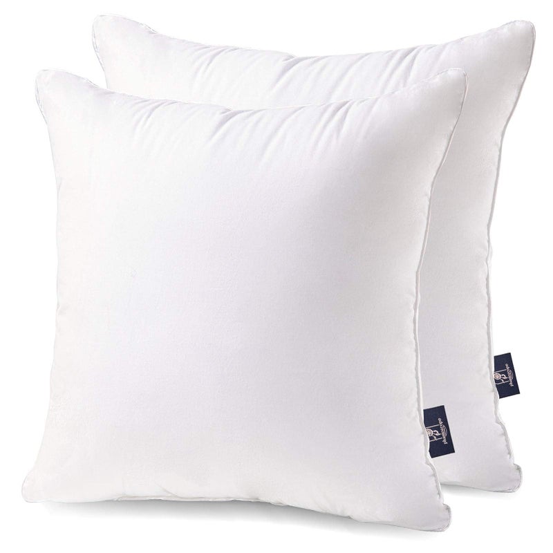 Phantoscope 18 x 18 Pillow Inserts  Throw Pillow Inserts with 100 Cotton Cover  Square Forms Pillow Sham Stuffer  Decorative Couch Cushion Pillows 2 Pack 18 Inches
