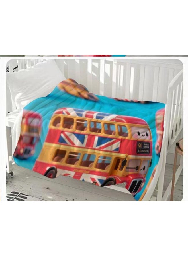 general Baby and children's cartoon flannel thin blanket (warm and comfortable, suitable for sleep, game use) 70cm*100cm - Image 1