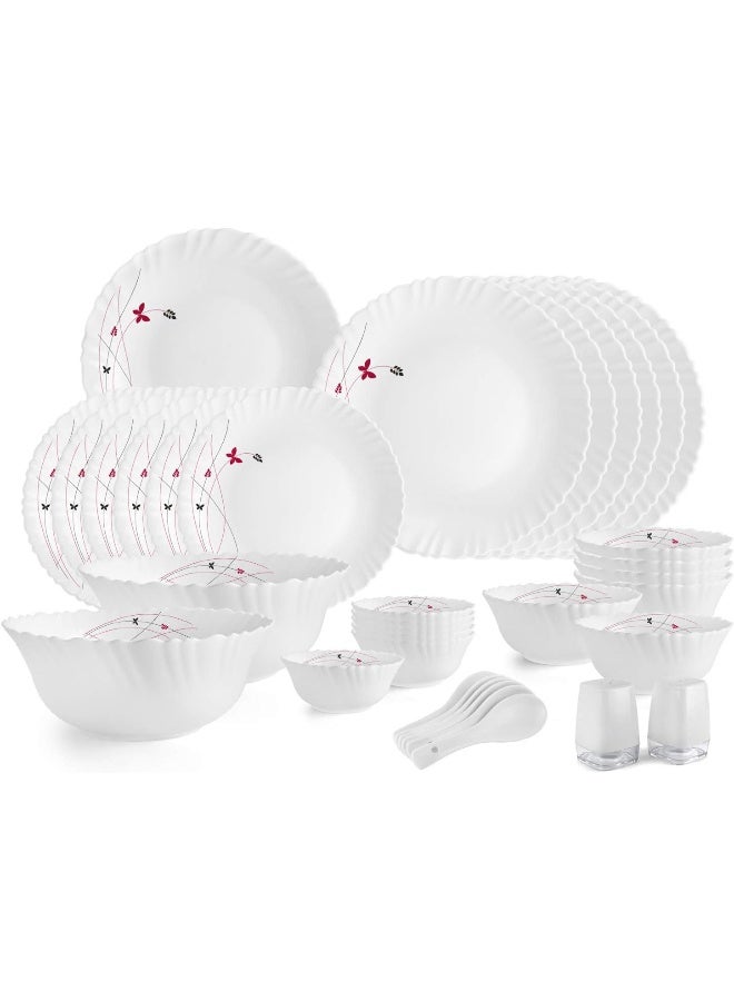 Cello طقم عشاء سيلو لوش فييستا دازل سيريز أوبالوير، 35 قطعة، خدمة لـ 6 أشخاص، أبيض - Image 1