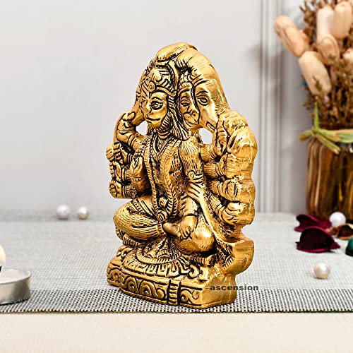 ascension Hanuman ji Panchmukhi Hanuman Murti Bajrangbali Murti Religious Idol for Pooja Room & Decor Your Home Office Hanuman Idol Statue Panchmukhi Hanuman Ji for Wall Hanging - Image 2