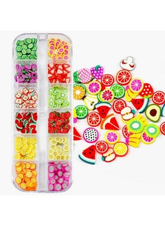 Sinen 1 Box Dried Flowers And 1 Box Fruit Slices For Nail Art 3D Dry Flowers Nail Stickers Colorful Natural Real Flower Nail Decals Fruit Fimo Slices Charms Nail Art Supplies Slime Accessories For  - Image 2