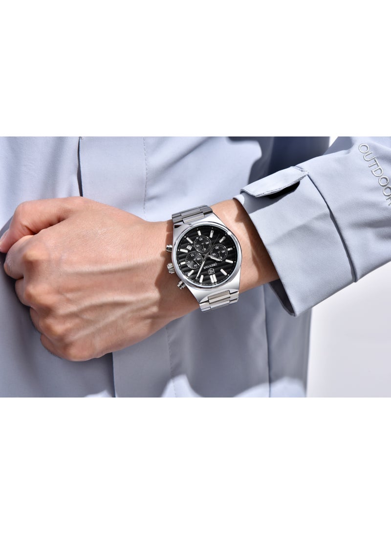 BENYAR Mens Watches Multifunction Chronograph Date Quartz Watch for Men Stainless Steel Band Wrist Watch Gift for Men Casual Business - Image 2