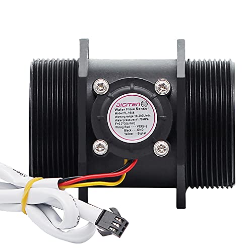DIGITEN G2 2 inch Water Flow Hall Sensor Switch Meter Flowmeter Control 10-200L/min - Image 1