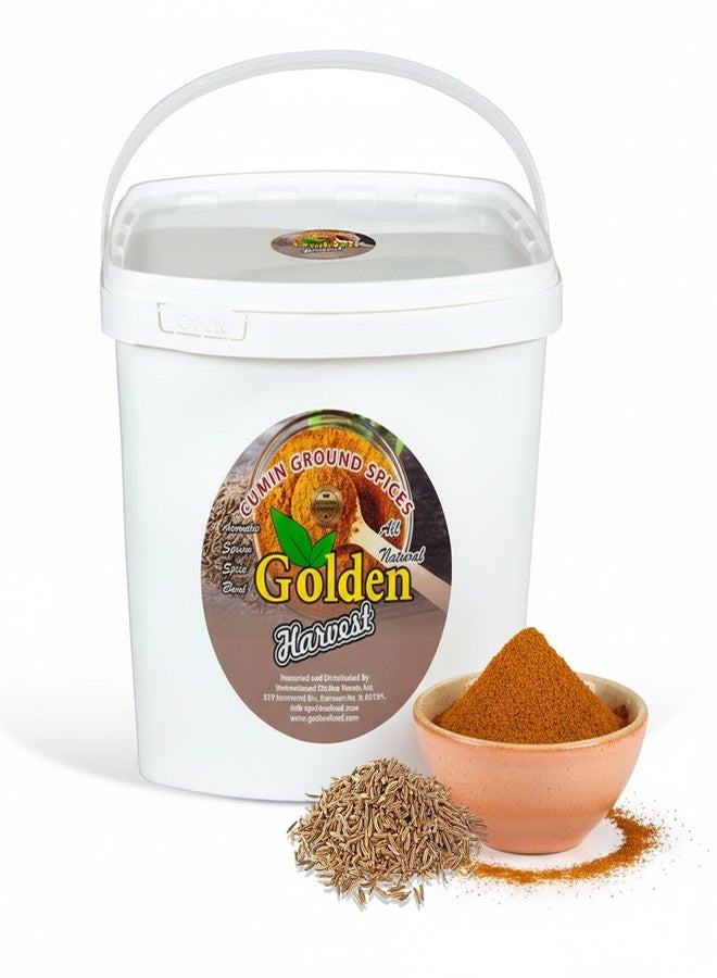 Golden Harvest Ground Cumin Powder - Non GMO, Earthy & Spicy Flavor - Ideal Cumin Seasoning for Marinades, Dry Rubs, Soups & Stews - Made from Premium Whole Cumin Seed, Bulk Packaging, 5 lbs (2.26kg) - Image 1