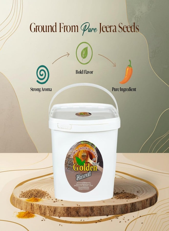 Golden Harvest Ground Cumin Powder - Non GMO, Earthy & Spicy Flavor - Ideal Cumin Seasoning for Marinades, Dry Rubs, Soups & Stews - Made from Premium Whole Cumin Seed, Bulk Packaging, 5 lbs (2.26kg) - Image 3