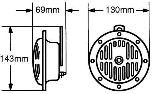 HELLA بوق هلا 004811001 S-Tone 12V 310Hz منخفض النغمة - Image 3