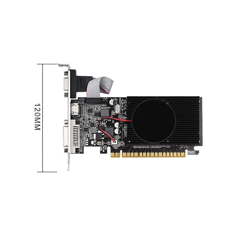 Gaming Graphics Card: Black, 1GB GDDR3, 64-bit Bandwidth - Silent Cooling Fan, Excellent Heat Dissipation, High-clear Video Output for PC Office, Movie Watching, Daily Use - Image 3
