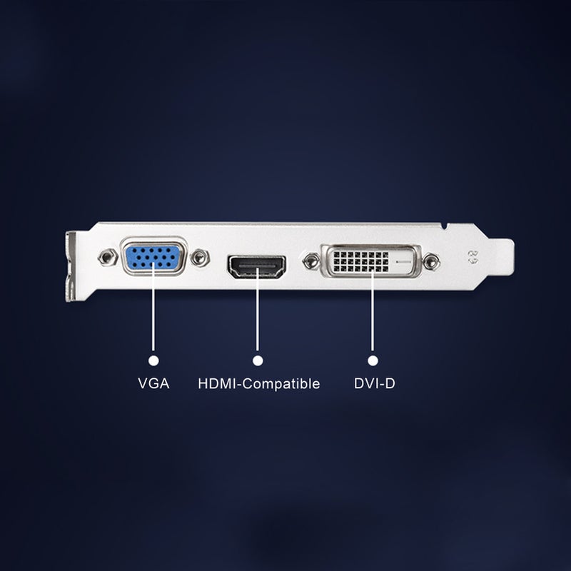 Gaming Graphics Card: Black, 1GB GDDR3, 64-bit Bandwidth - Silent Cooling Fan, Excellent Heat Dissipation, High-clear Video Output for PC Office, Movie Watching, Daily Use - Image 2