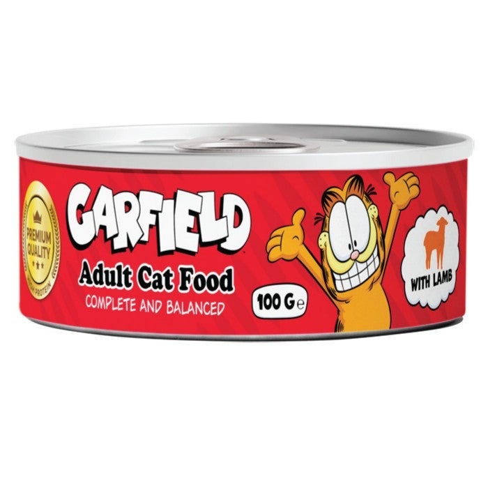 Garfield | Wet Food for Adult Cats with Lamb Flavor 100 g ×12 Pcs  | Complete High Protein Nutrition for Energy and Vitality | Balanced Formula for Digestive and Immune Support | Soft Moist Texture. - Image 2