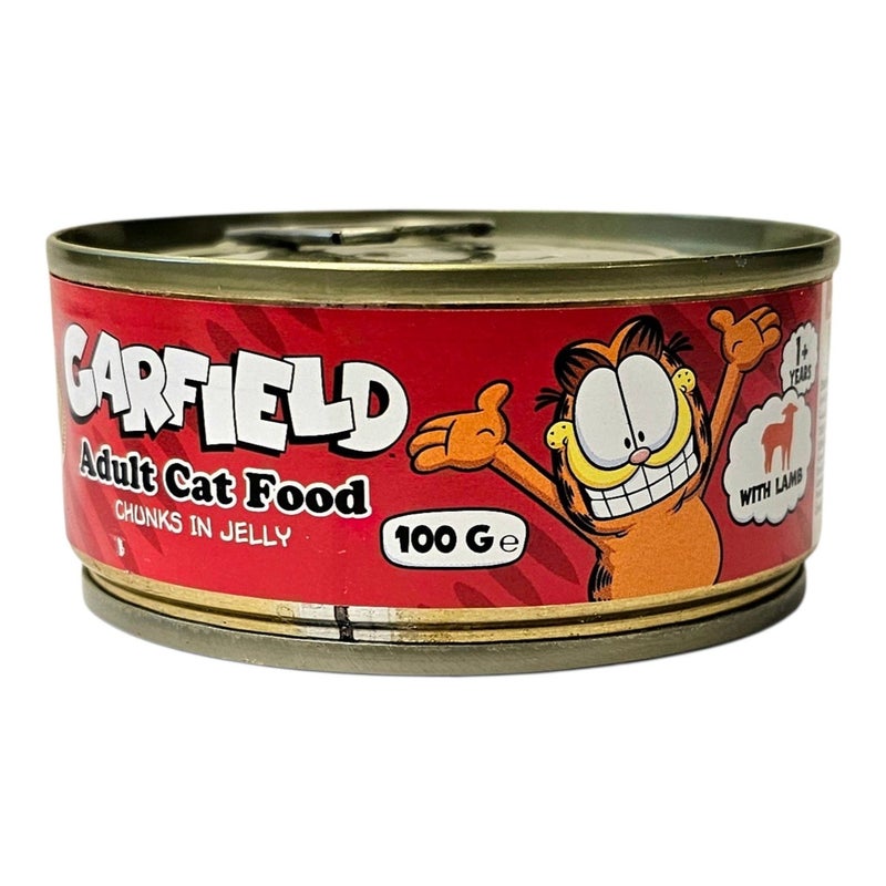 Garfield | Wet Food for Adult Cats with Lamb Flavor 100 g ×12 Pcs  | Complete High Protein Nutrition for Energy and Vitality | Balanced Formula for Digestive and Immune Support | Soft Moist Texture. - Image 3