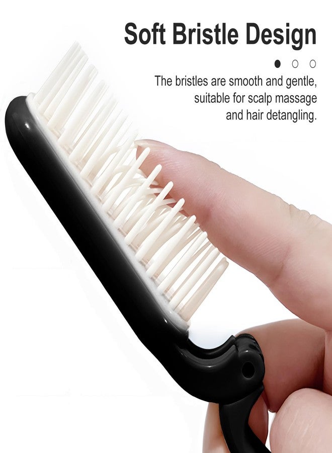 Kootinn 2-Pack Compact Folding Hair Combs in Black & White - Perfect for Travel and On-the-Go Styling - Image 3