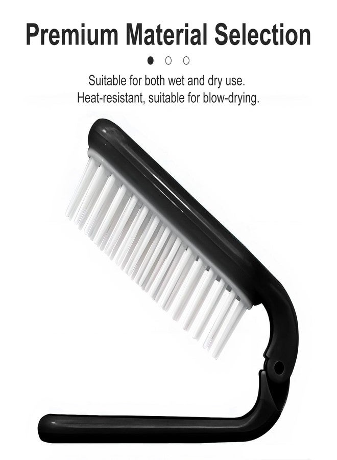 Kootinn 2-Pack Compact Folding Hair Combs in Black & White - Perfect for Travel and On-the-Go Styling - Image 5