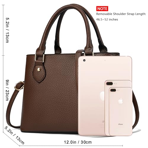 CHICAROUSAL Purses and Handbags for Women Leather Crossbody Bags Women's Tote Shoulder Bag (CC Coffee) - Image 5