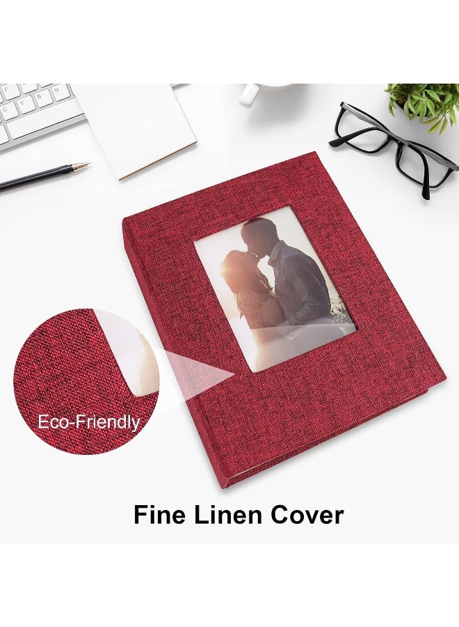 Vienrose Small Photo Album 4x6 Photos, 2 Pack Linen Cover Mini Photo Book, 26-Page Holds 52 Pictures, Artwork or Postcards Storage for Baby - Image 2