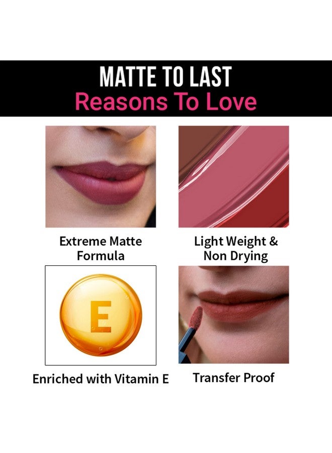 Nykaa Matte To Last ! Liquid Lipstick - Maharani 02 (5Ml) - Image 5