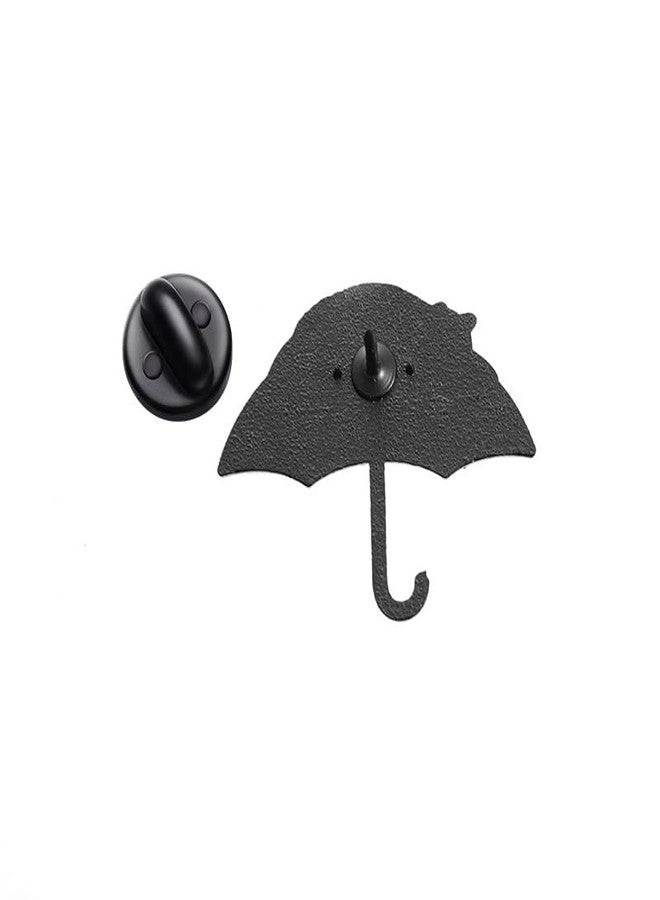 ROFARSO Black & White Cute Cat with Umbrella Enamel Lapel Pin Set Cartoon Cat Pin, Accessory for Backpacks Clothing Bags Hats Shirts (4piccs pin set) - Image 5