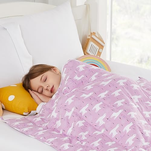 HOSUKKO Weighted Blanket - 10 lbs Purple Alpaca Heavy Blanket - Small Size Breathable Lap Blanket(50"x60", 10 lbs) - Image 1