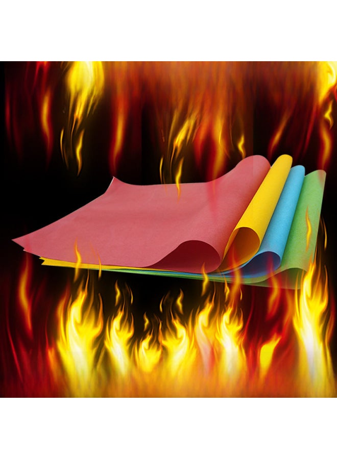 Spot 20*50cm Color Fire Paper Without Ashes Magic Special Fire Paper Trembles The Same-Color:Black Fire Paper 20*25cm  - Image 1