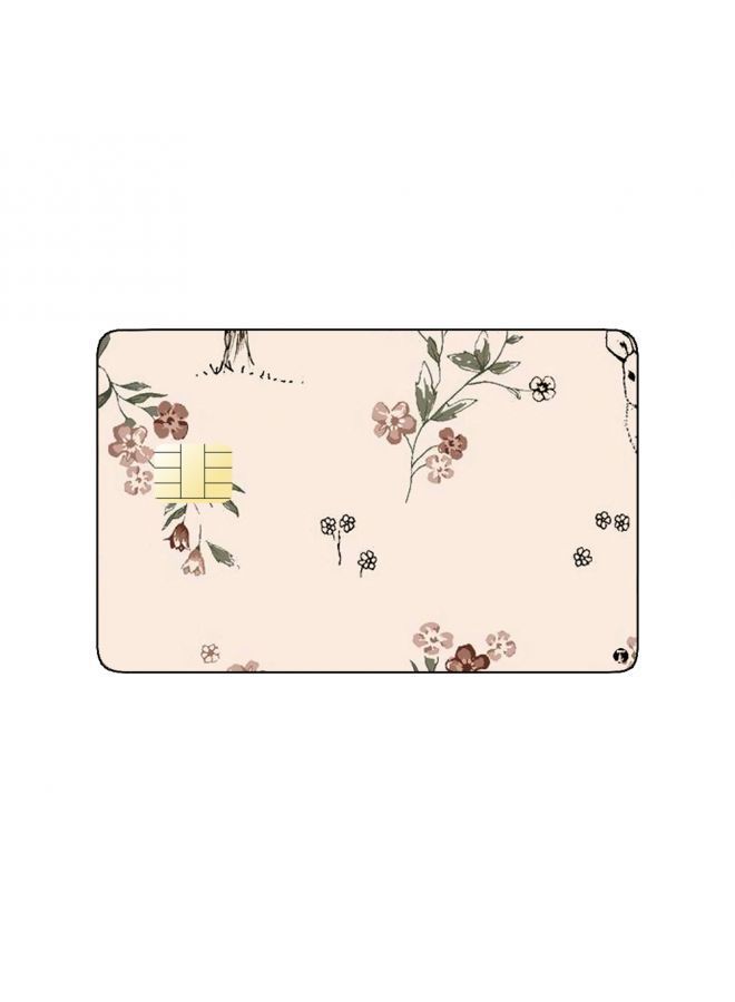 RKN PRINTED BANK CARD STICKER Cute Deer Drawing With Roses - Image 2