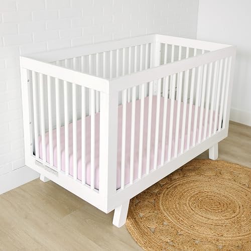 Sorrel + Fern Crib Sheets Neutral - Fitted Baby Crib Sheets Bed for Girl Boy - 2 Pack Standard & Toddler Mattress (Unicorn Blossom) - Buttery Soft Organic Cotton Blend - Image 3