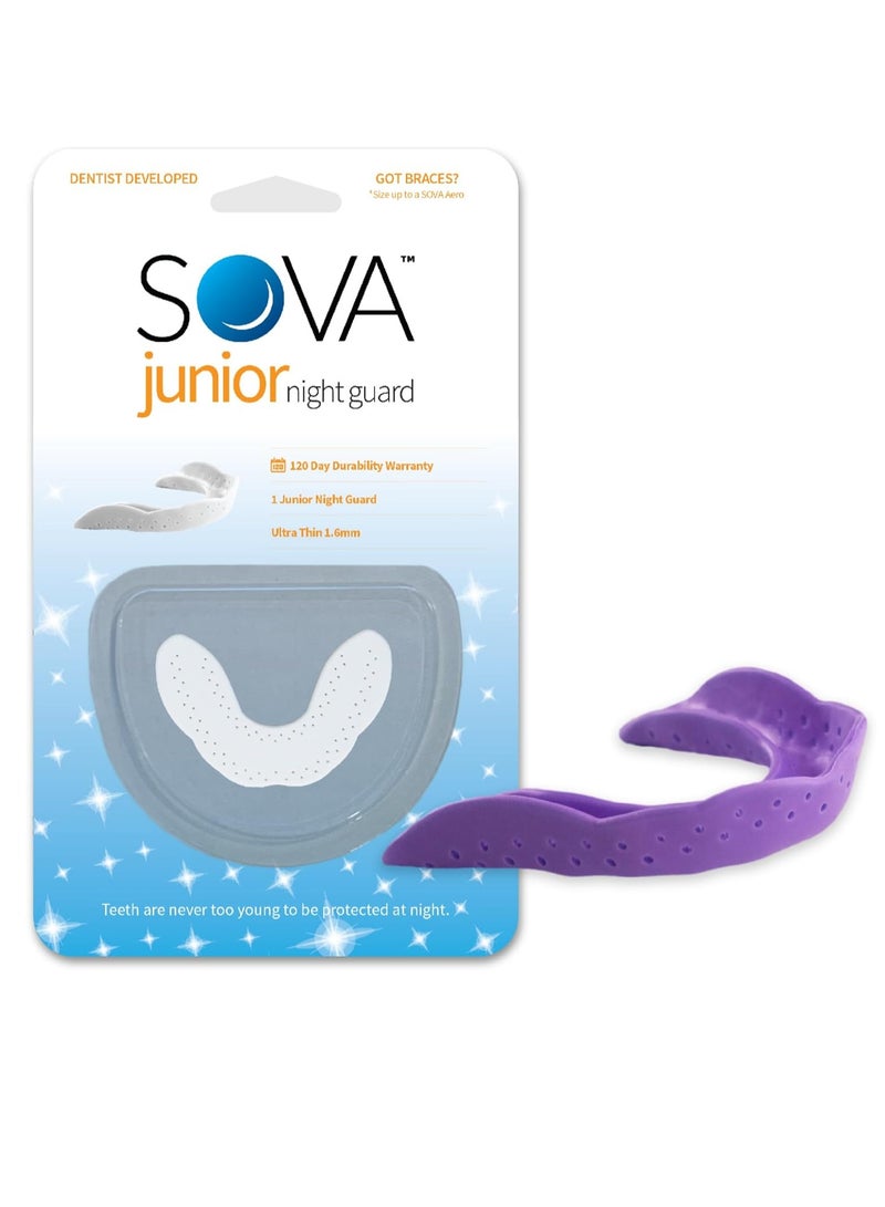 Sova SOVA Junior Night Guard, Purple Punch - 1.6mm Thin - Custom-Molded Fit - Protects Against Nighttime Teeth Grinding & Clenching - Odor & Taste Free - Remoldable Up to 20 Times - Non Toxic - Image 1