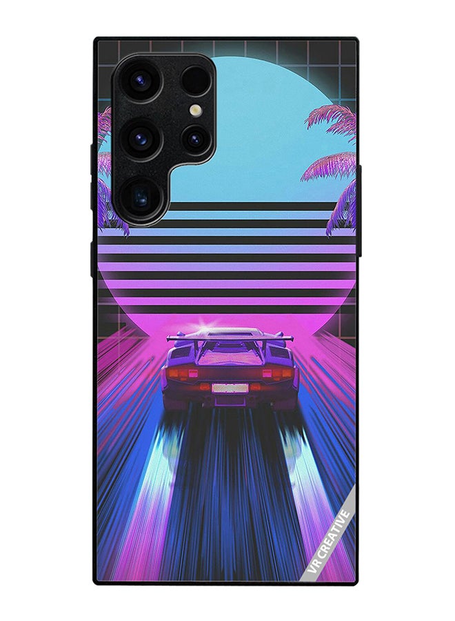 VR CREATIVE Protective Case Cover For Samsung Galaxy S25 Ultra Retro Synthwave Ps4 Design Multicolour