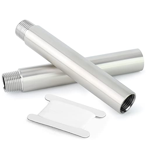 TAISHER 2PCS Stainless Steel Pipe Fittings, 1/2" NPT Male x 1/2" NPT Female Threaded, 6" Length Nipple Cast Pipe - Image 1