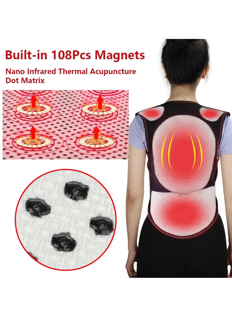 general Self-Heating Magnetic Shoulder & Back Support Brace - Multi-Size Neck Shoulder Heat Therapy Wrap for Pain Relief & Muscle Relaxation - Image 2