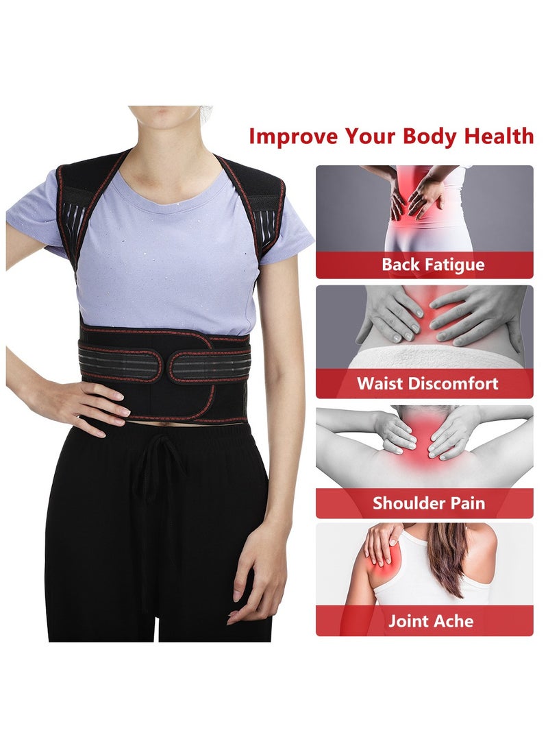 general Self-Heating Magnetic Shoulder & Back Support Brace - Multi-Size Neck Shoulder Heat Therapy Wrap for Pain Relief & Muscle Relaxation - Image 3