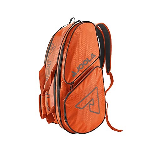 JOOLA Tour Elite Pro Pickleball Bag – Backpack & Duffle Bag for Paddles & Pickleball Accessories – Thermal Insulated Pockets Hold 4+ Paddles - Includes Fence Hook Orange/Gray - Image 1