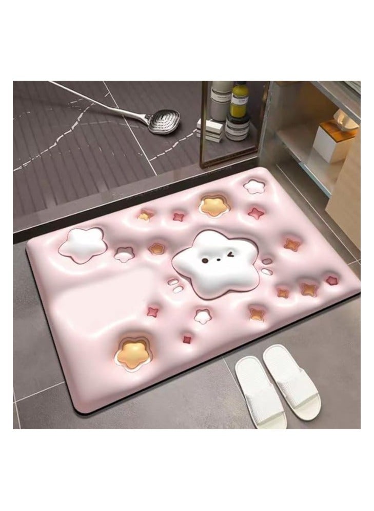 سجادة حمام من الألياف الدقيقة والسريعة المفعول للقطط سريعة الجفاف وغير قابلة للانزلاق متعددة الألوان - Image 2