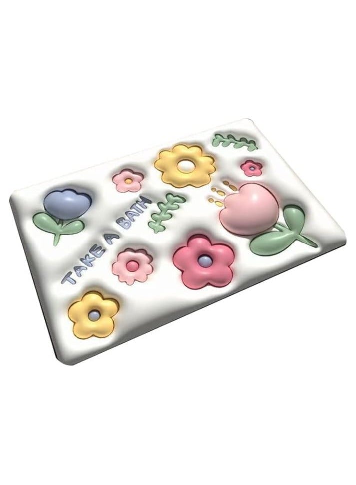 سجادة حمام من الألياف الدقيقة والسريعة المفعول للقطط سريعة الجفاف وغير قابلة للانزلاق متعددة الألوان - Image 1