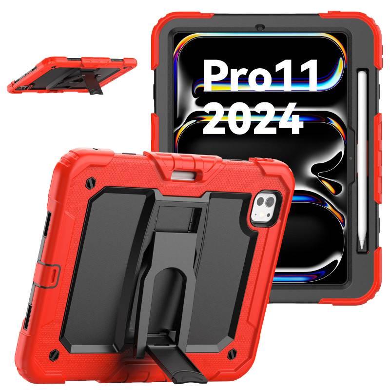 DGG Red Smart iPad Case Compatible with iPad Air 13 / iPad Air with Pencil Holder - Image 1