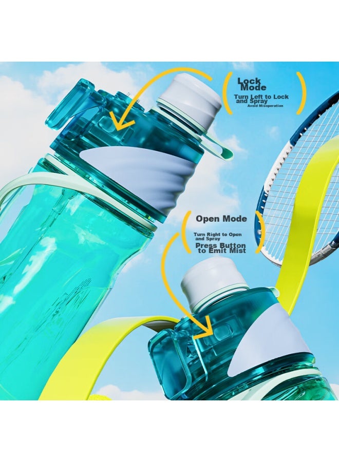Simita Spray Sports Water Bottle Large Capacity, Children'S Summer Plastic Tritan Water Bottle, Men'S And Women'S Cycling Drinking Water Bottle - Image 2
