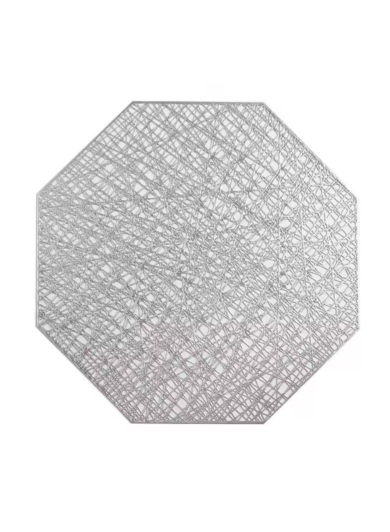 ناكسوس 6 قطع من مفارش الطاولة المقاومة للحرارة والمانعة للانزلاق المصنوعة من مادة البولي فينيل كلوريد البلاستيكية المجوفة لتزيين الطاولة للحفلات وحفلات الزفاف - Image 1