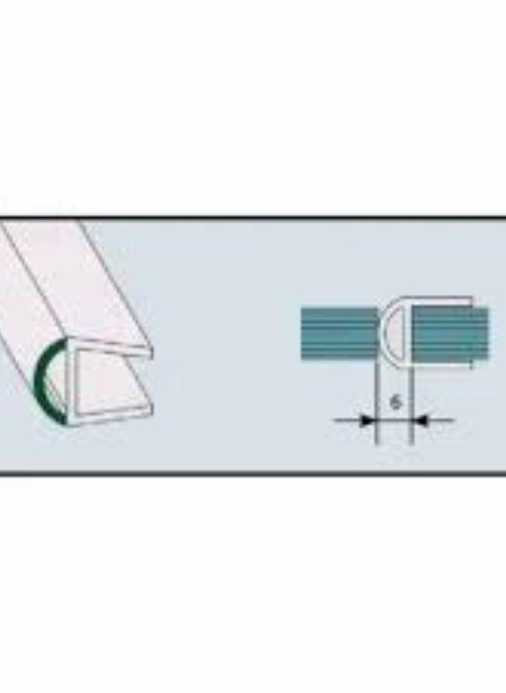 KNP KNP Center Lip Glass Door Seal is designed to provide a reliable seal for glass doors enhancing insulation and improving energy efficiency With an 8mm width this seal effectively minimizes air and water leakage while also reducing noise and improving overall comfort in your space.  - Image 2