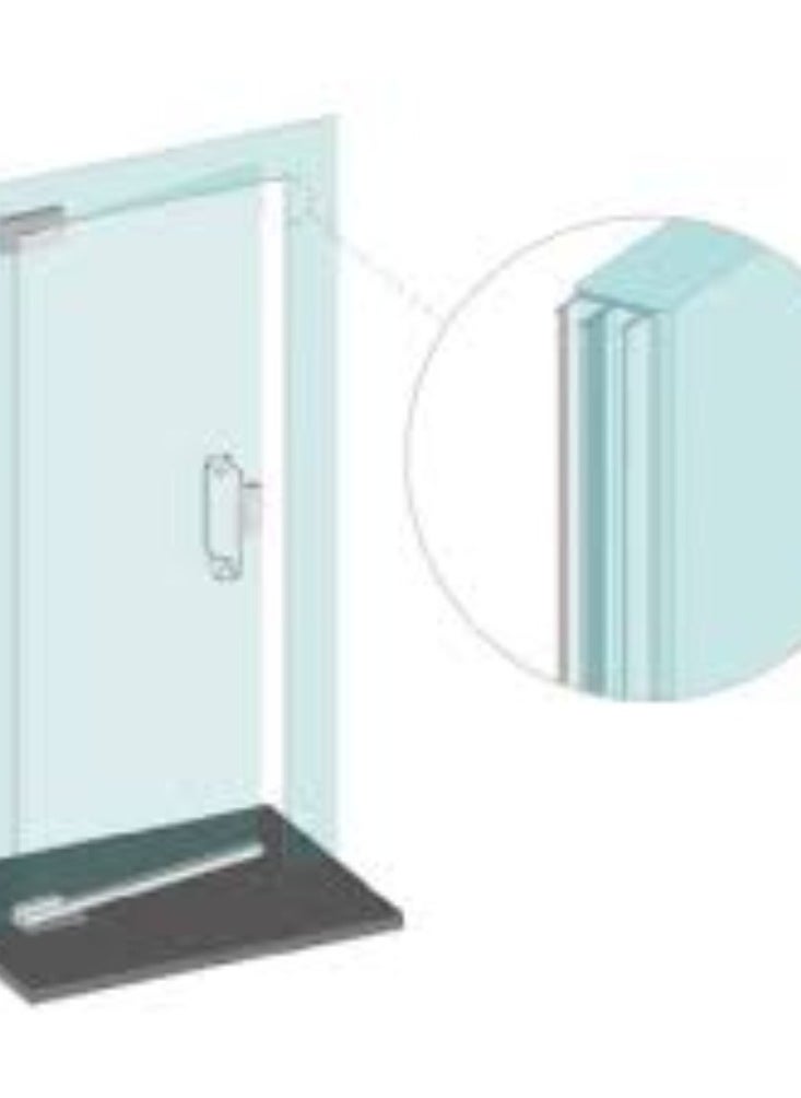 KNP KNP Center Lip Glass Door Seal is designed to provide a reliable seal for glass doors enhancing insulation and improving energy efficiency With an 8mm width this seal effectively minimizes air and water leakage while also reducing noise and improving overall comfort in your space.  - Image 4
