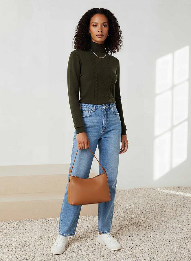 2Xtremz Textured High Neck Tricot Sweater - Image 2