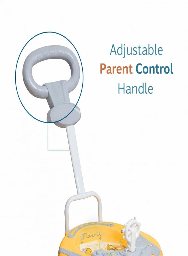 Maanit Baby Walkerr for Kids, Foldable Walkerr with Parent Control Handle | Walkerr for Baby with Music & Light, | Walkerr for 6-12 Months Boy & Girl (Yellow) - Image 4