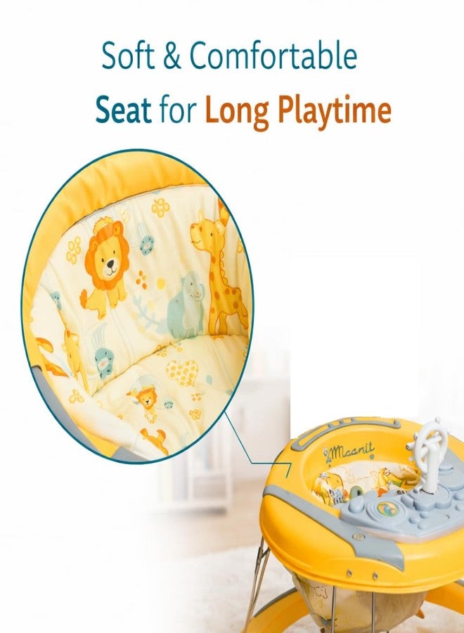 Maanit Baby Walkerr for Kids, Foldable Walkerr with Parent Control Handle | Walkerr for Baby with Music & Light, | Walkerr for 6-12 Months Boy & Girl (Yellow) - Image 3
