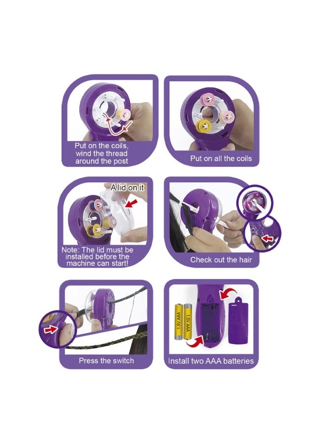 لعبة جديلة الشعر للبنات  أداة مبتكرة لتصفيف الشعر وتزيينه بسهولة - Image 3