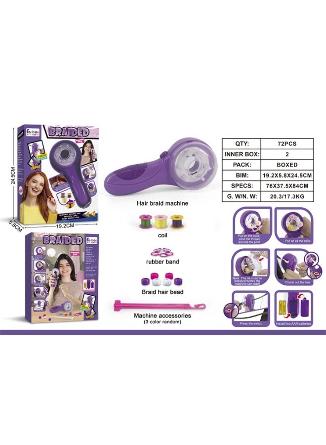 لعبة جديلة الشعر للبنات  أداة مبتكرة لتصفيف الشعر وتزيينه بسهولة - Image 4